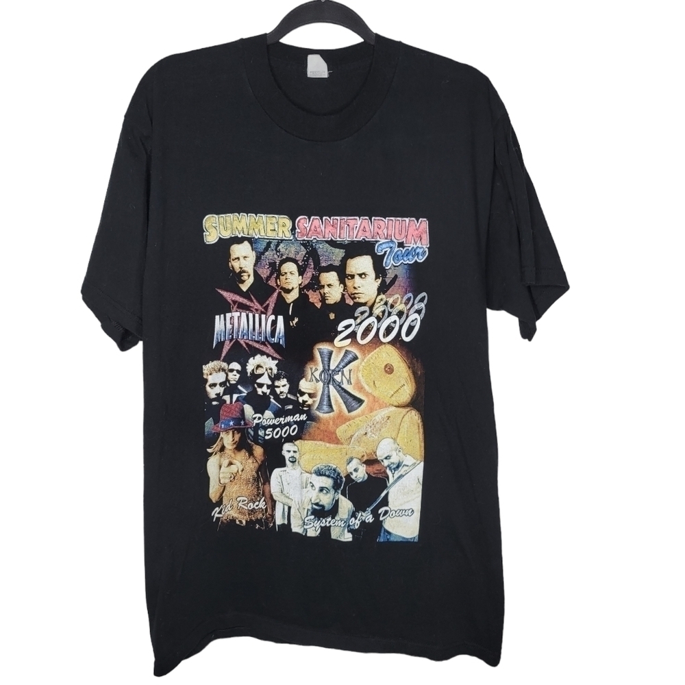 Vintage Y2K Summer Sanitarium Tour 2000 Metallica Korn SOAD Parking Lot T-Shirt